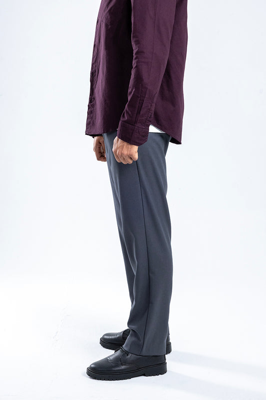 COTTON BLEND relaxed fit TROUSERS