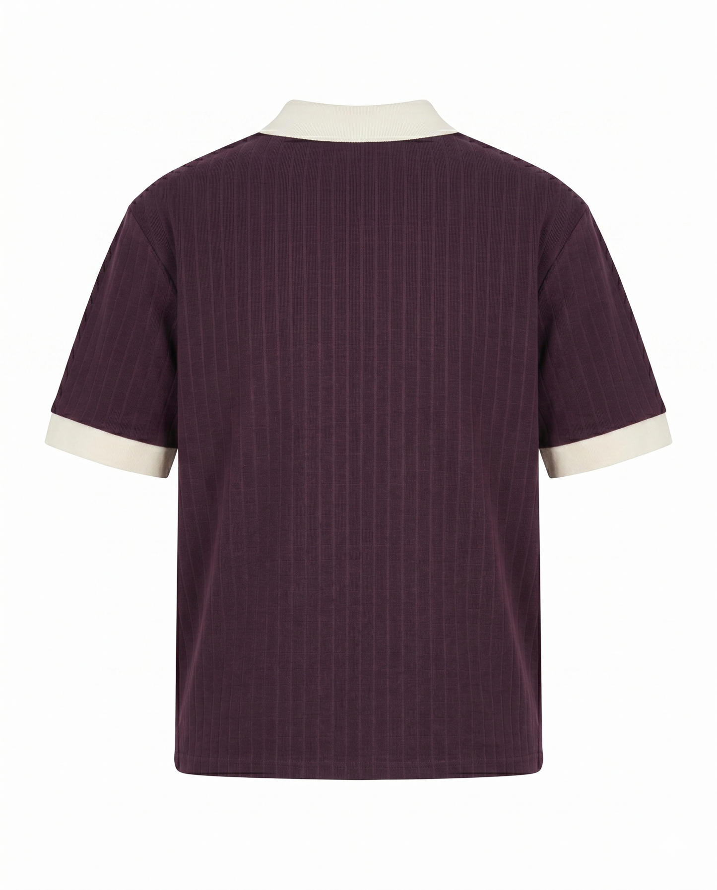 Textured Cotton Polo – Relaxed Fit - Burgundy