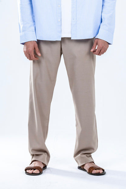 Relaxed fit trouser -Beige