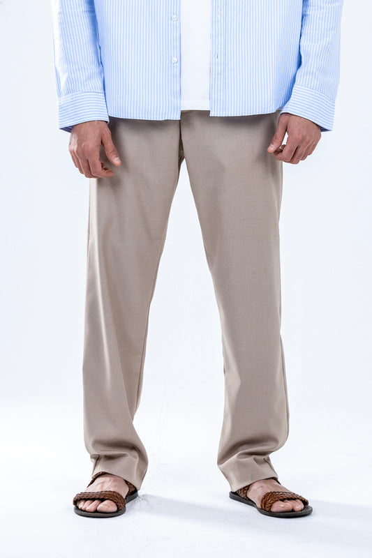 Relaxed fit trouser -Beige