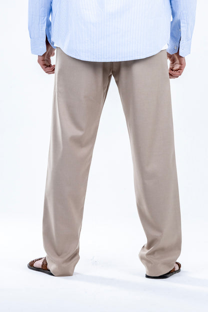 Relaxed fit trouser -Beige