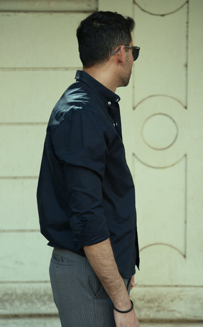 Button-up . Oxford shirt - Navy