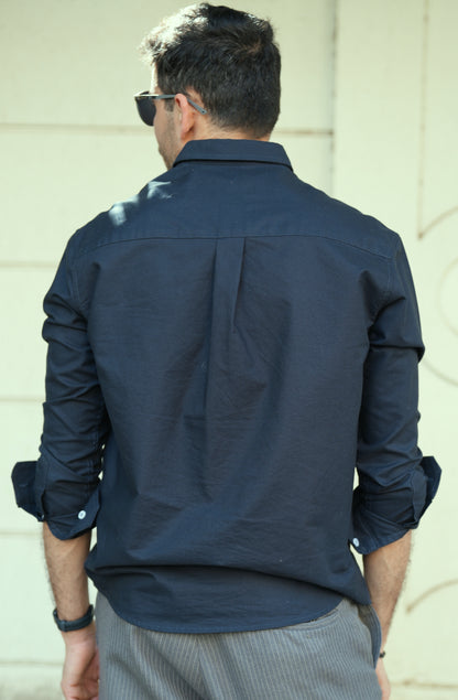 Button-up . Oxford shirt - Navy
