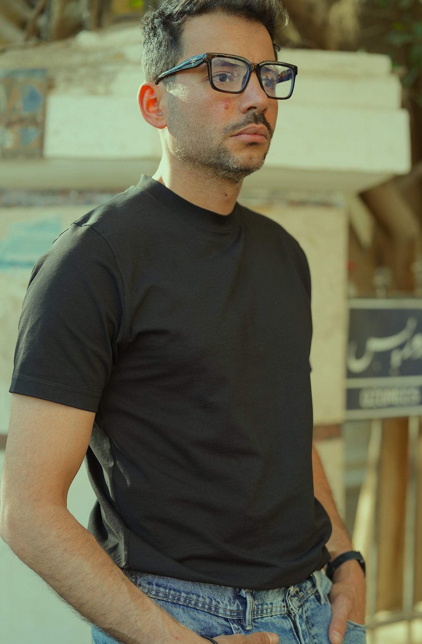 jersey t-shirt 100% premium cotton - Black