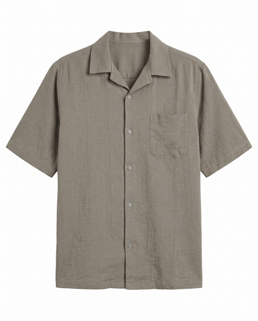 Relaxed Shirt – Old Money Style - olive grey