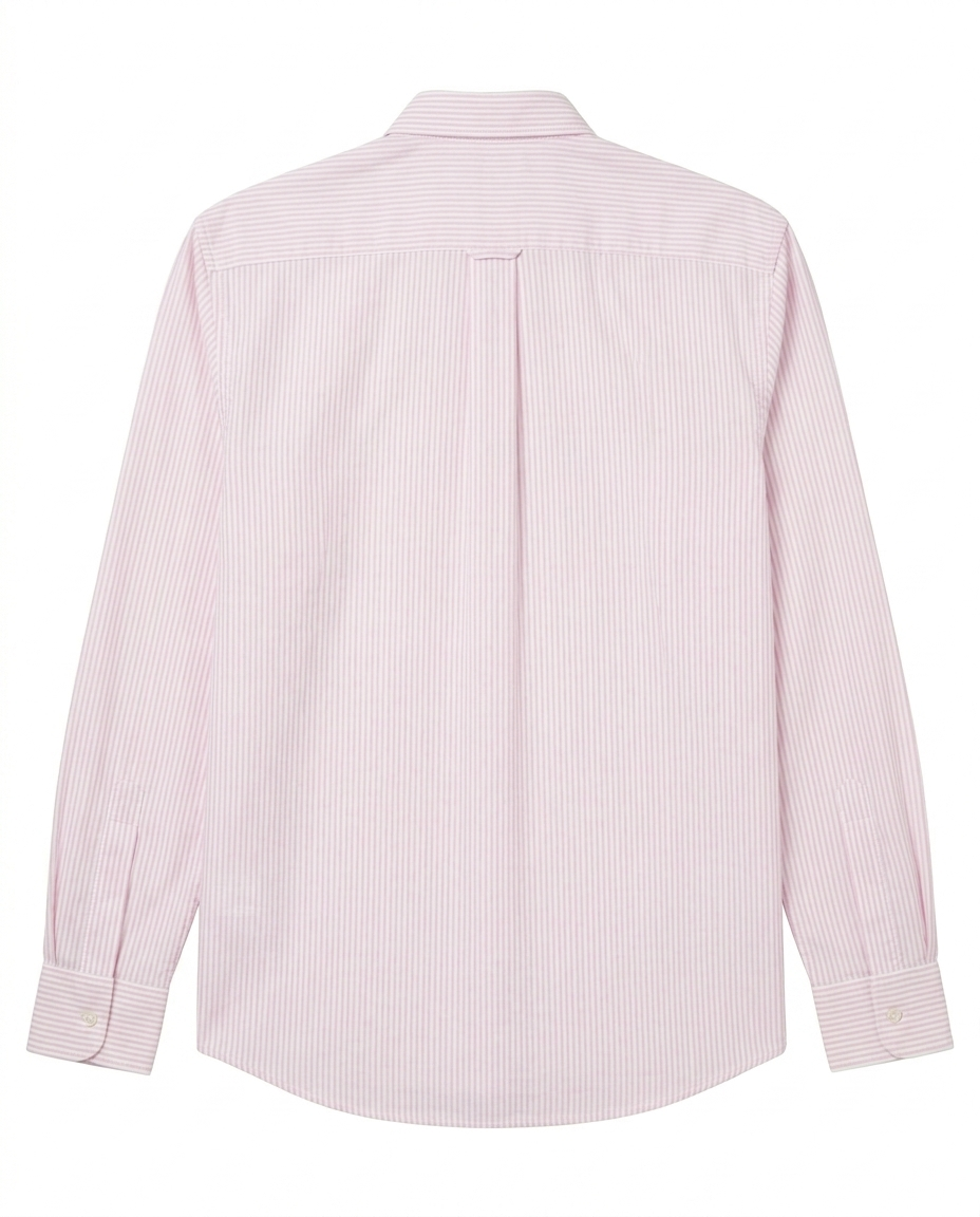 Button-up . Oxford shirt - Rose striped