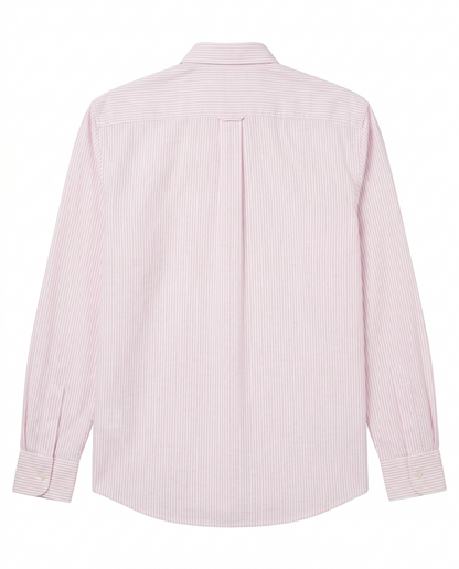 Button-up . Oxford shirt - Rose striped