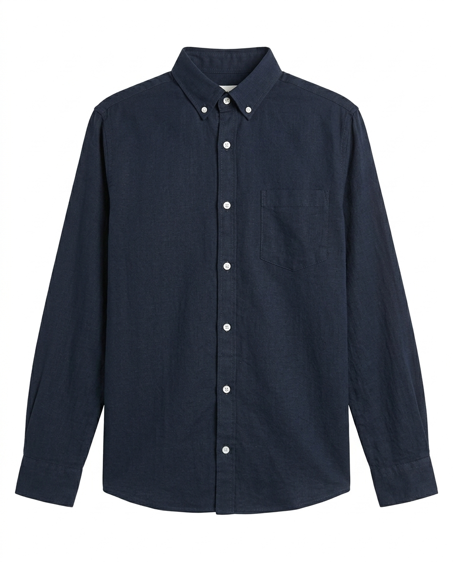 Button-up . Oxford shirt - Navy