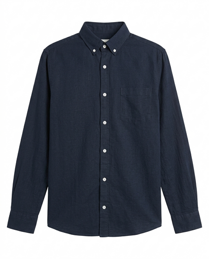 Button-up . Oxford shirt - Navy