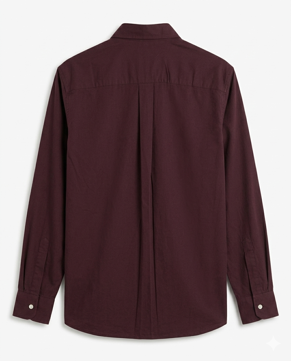 Button-up . Oxford shirt - Burgundy