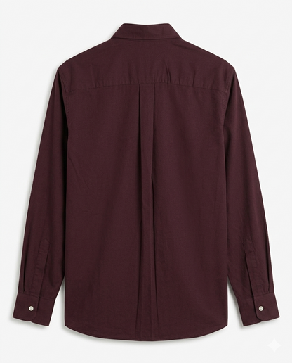 Button-up . Oxford shirt - Burgundy
