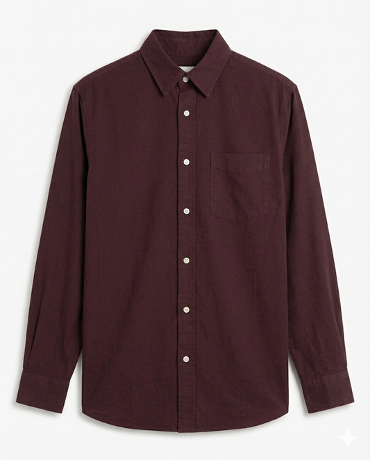 Heritage Heavy Oxford Shirt - Burgundy