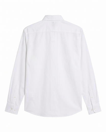 Button-up . Oxford shirt -White