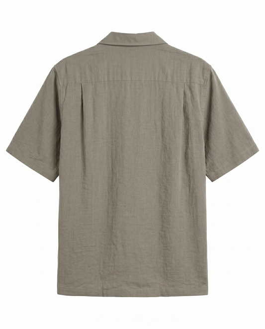 Relaxed Shirt – Old Money Style - olive grey