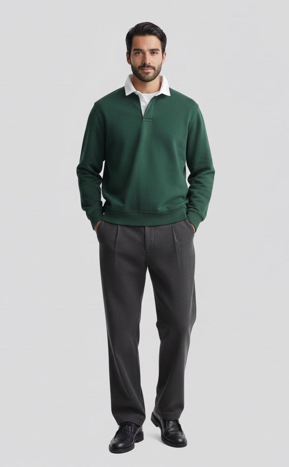 Heavy polo sweater