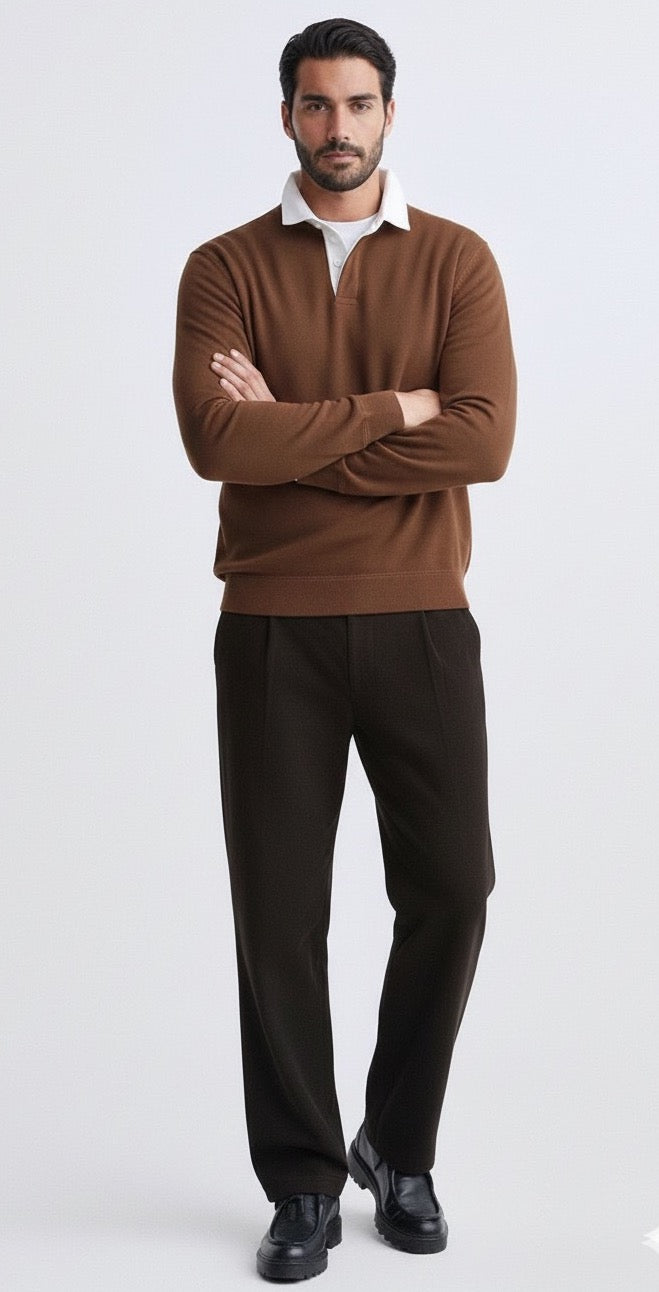 Heavy polo sweater