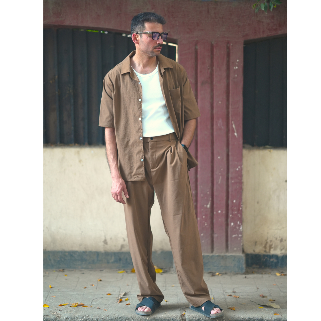 Assel Relaxed Summer Set - Brown